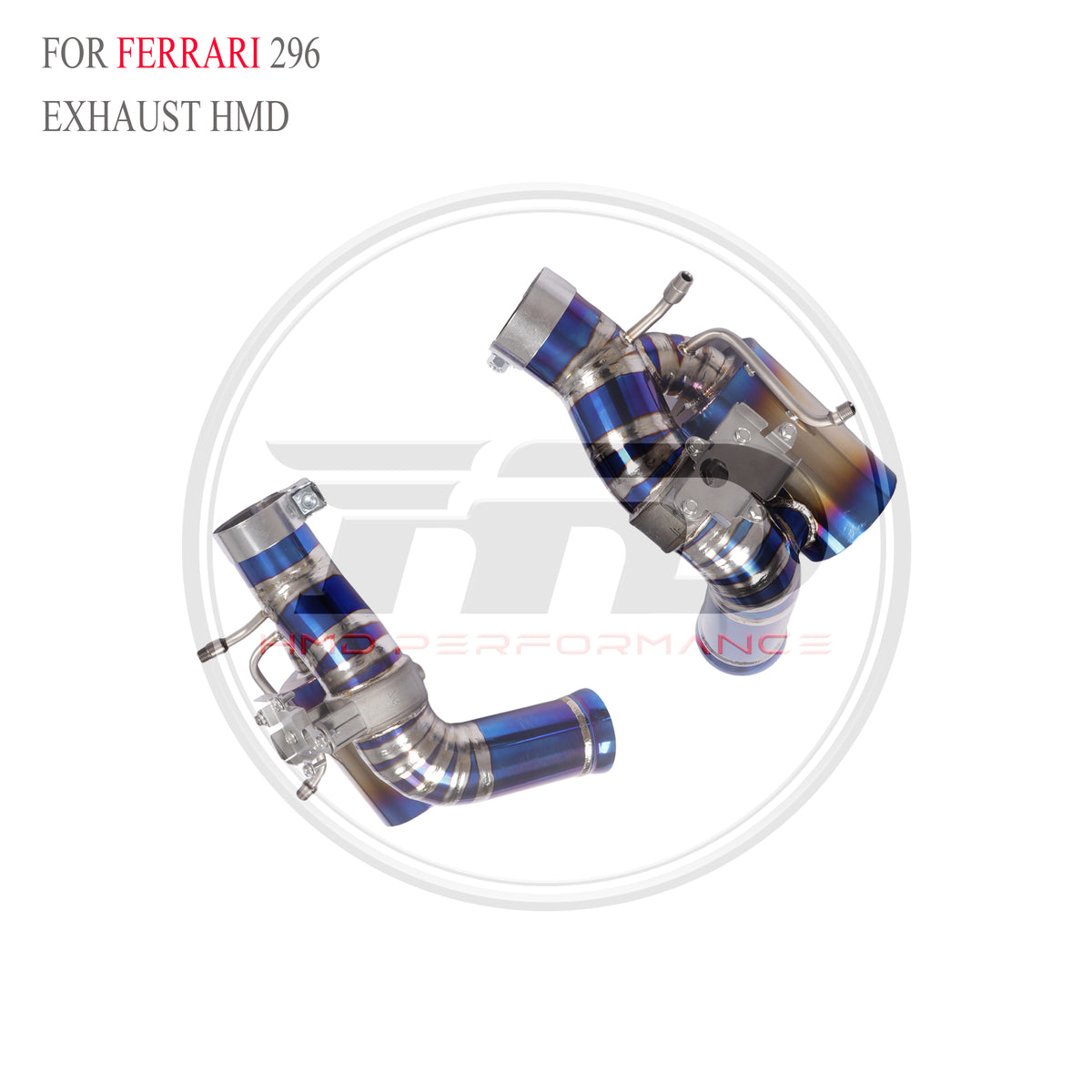 Ferrari 296 Valved Axle-Back Titanium Racing Grade Exhaust System - 4