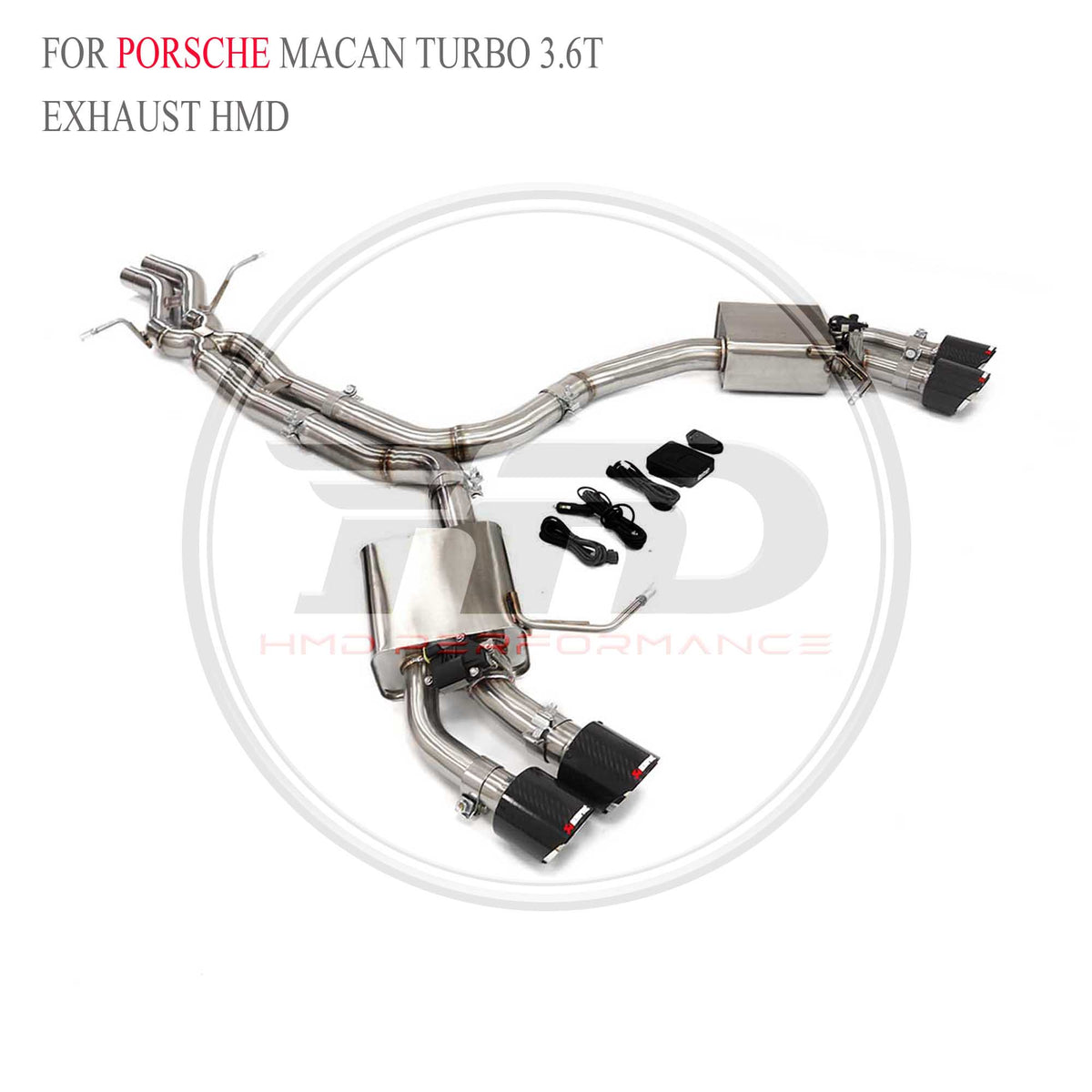 Porsche Macan Turbo 3.6T Valved Catback SUS304 Racing Grade Exhaust System - 2