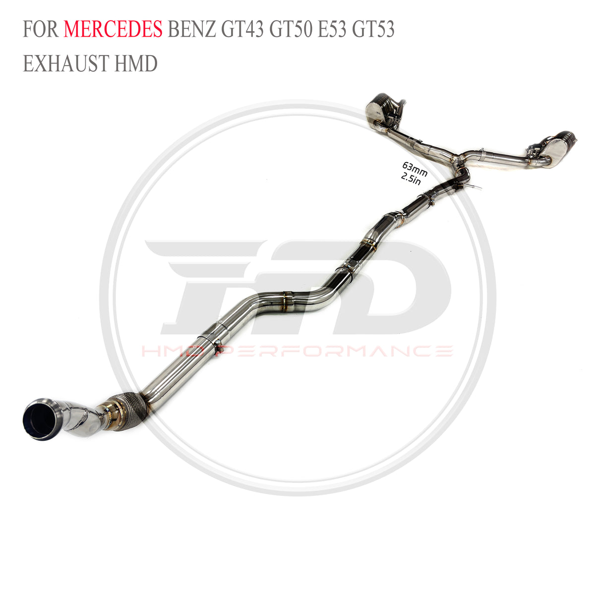 Mercedes-Benz GT43 GT50 E53 GT53 Valved Catback SUS304 Racing Grade Exhaust System - 6