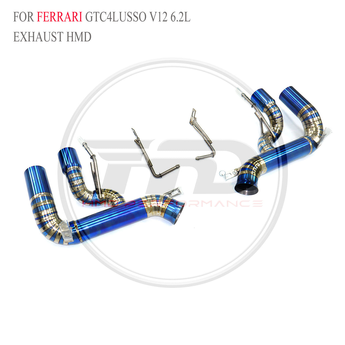 Ferrari GTC4Lusso V12 6.2L Straight Axle-Back Titanium Racing Grade Exhaust System - 4