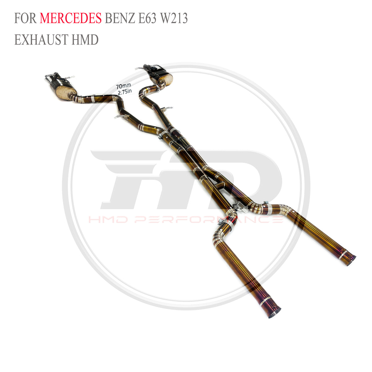 Mercedes-Benz E63 W213 Valved Catback Titanium Racing Grade Exhaust System - 6