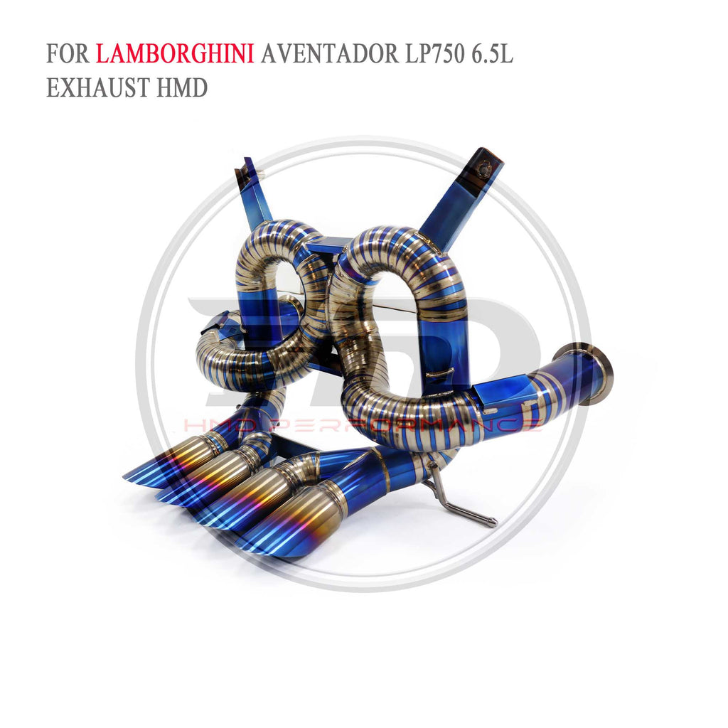 Lamborghini Aventador LP750 Straight Catback Titanium Racing Grade Exhaust System - 6