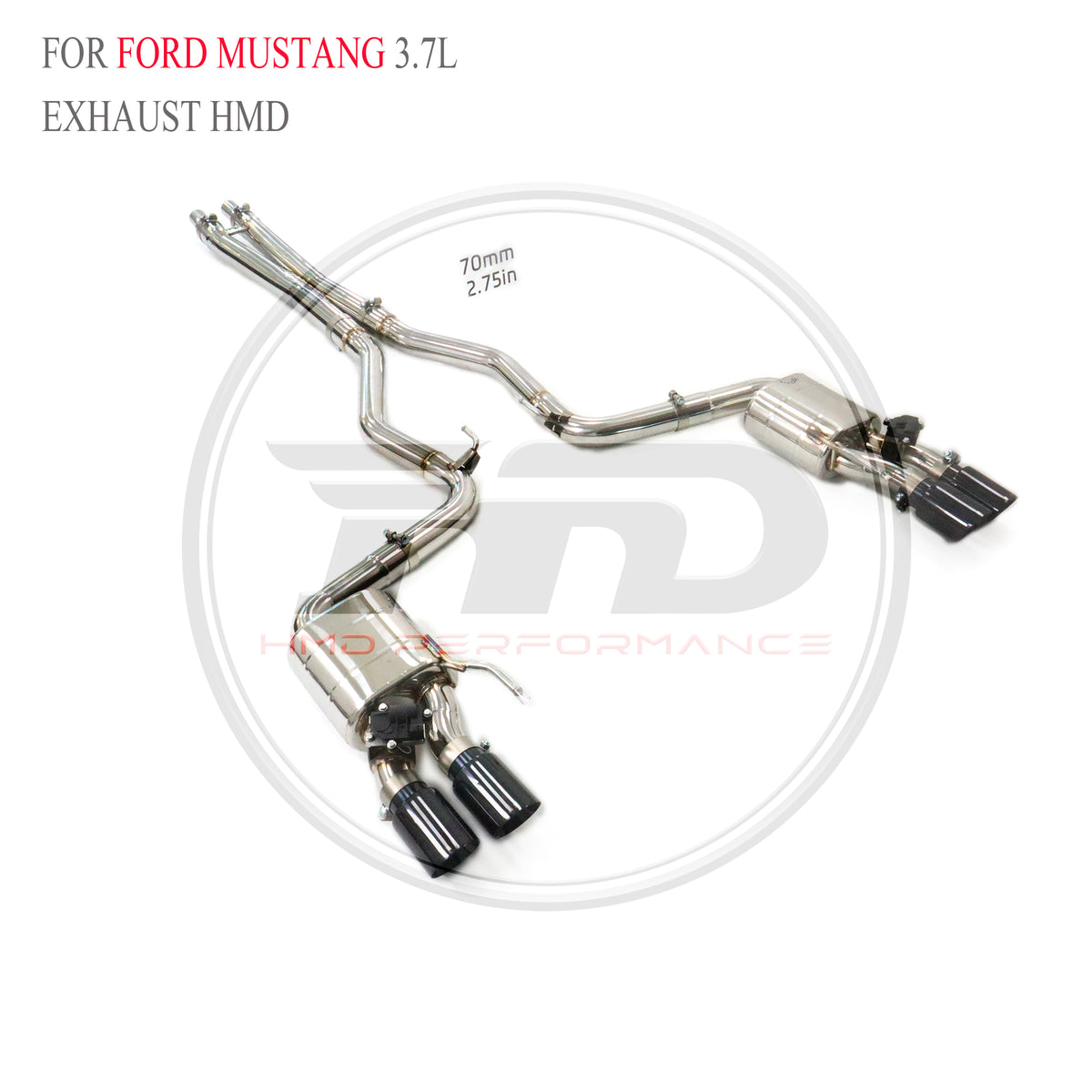 Ford Mustang 3.7L 2014 catback SUS304 Valved Sport Exhaust System - 5