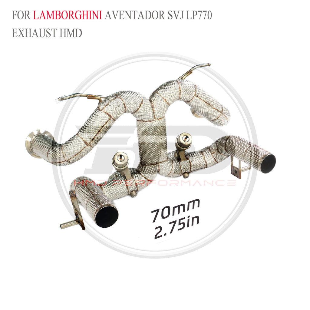 Lamborghini Aventador SVJ LP770 catback SUS304 Racing Grade Exhaust System - 5