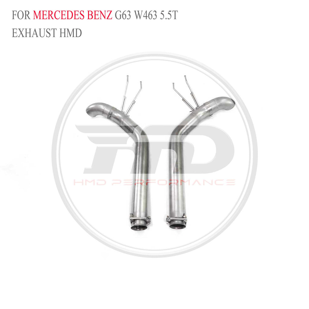 Mercedes-Benz G63 W463 5.5T Straight Catback SUS304 Racing Grade Exhaust System - 4