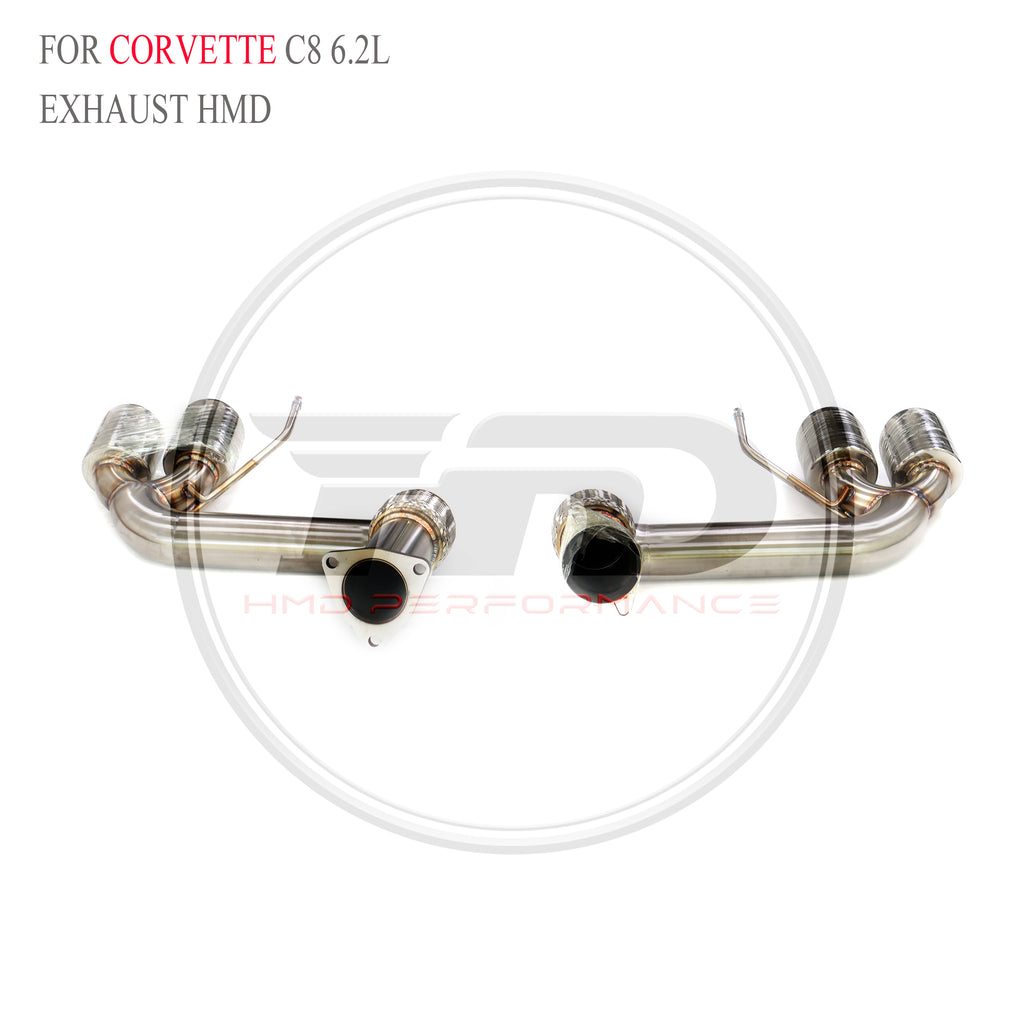 Corvette C8 6.2L Straight Catback SUS304 Racing Grade Exhaust System - 6
