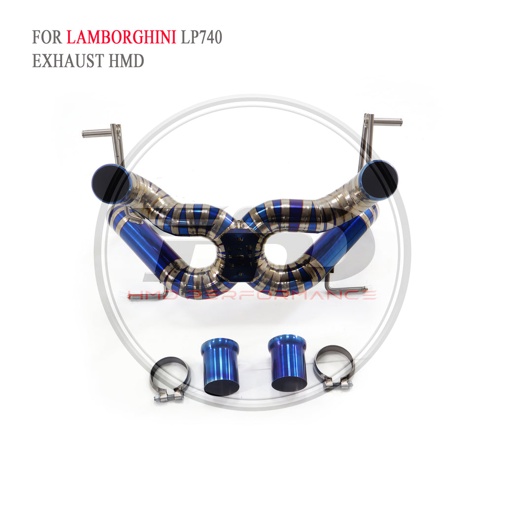 Lamborghini LP740-4 SVJ catback Titanium Straight Sport Exhaust System - 3