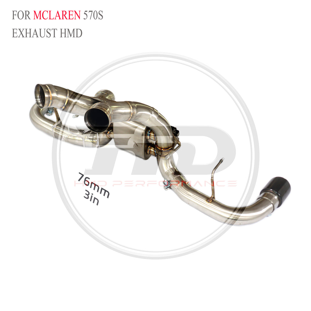 McLaren 570S Valved Axle-Back SUS304 Racing Grade Exhaust System - 6