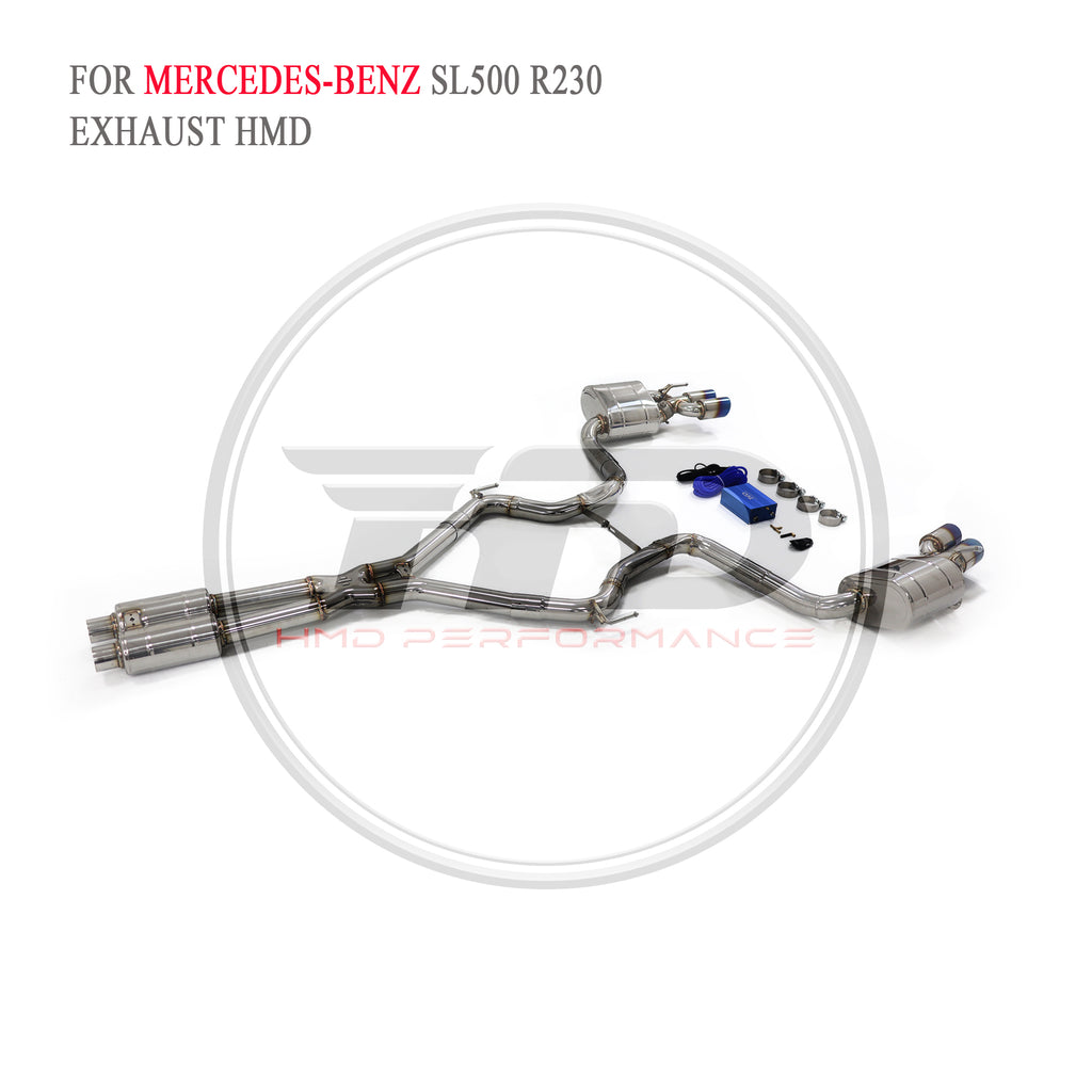 Mercedes-Benz SL500 R230 Valved Catback SUS304 Racing Grade Exhaust System - 4