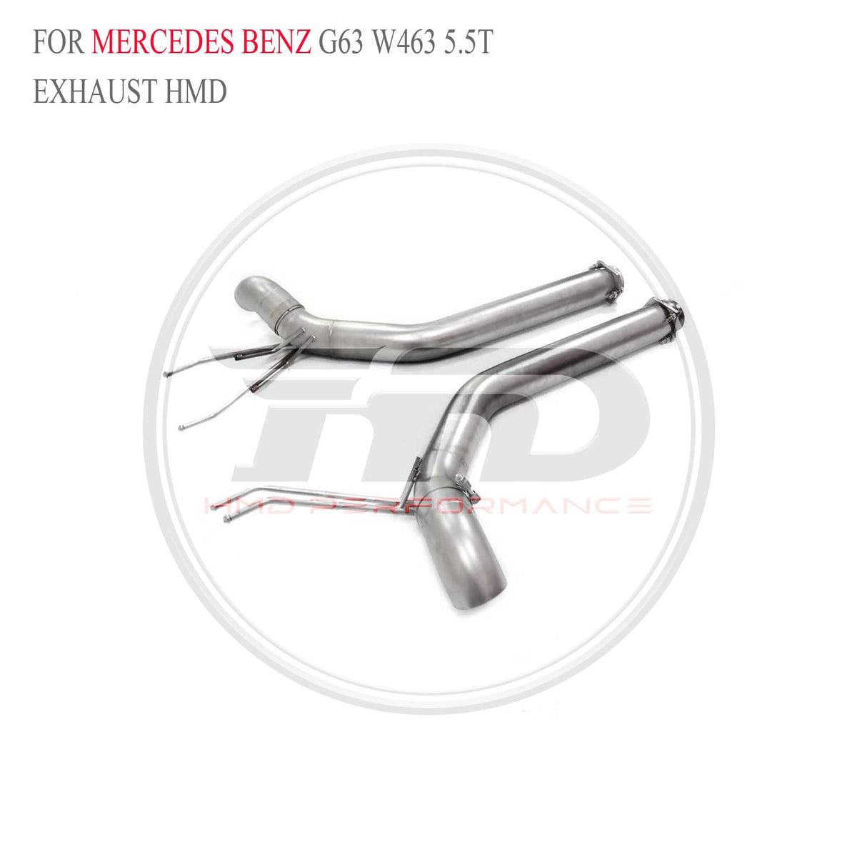 Mercedes-Benz G63 W463 5.5T Straight Catback SUS304 Racing Grade Exhaust System - 6