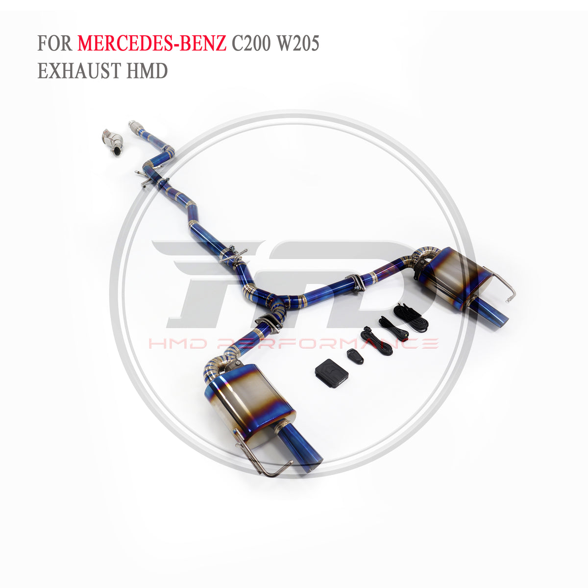 Mercedes-Benz C200 W205 Valved Catback Titanium Racing Grade Exhaust System - 2