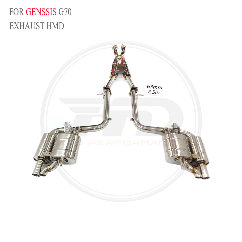 Genesis Genssis G70 3.3T catback SUS304 Valved Sport Exhaust System - 3
