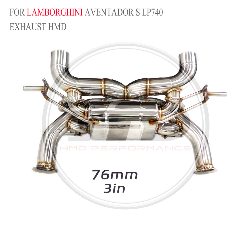 Lamborghini Aventador S LP740 SVJ Valved Catback SUS304 Racing Grade Exhaust System - 4