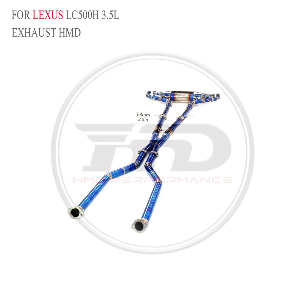 Lexus LC500h 3.5L Valved Catback Titanium Racing Grade Exhaust System - 6