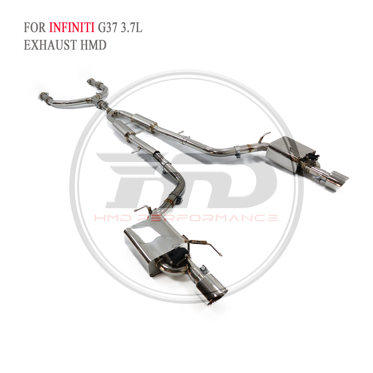 Infiniti G37 3.7L Sedan Valved Catback SUS304 Racing Grade Exhaust System - 5