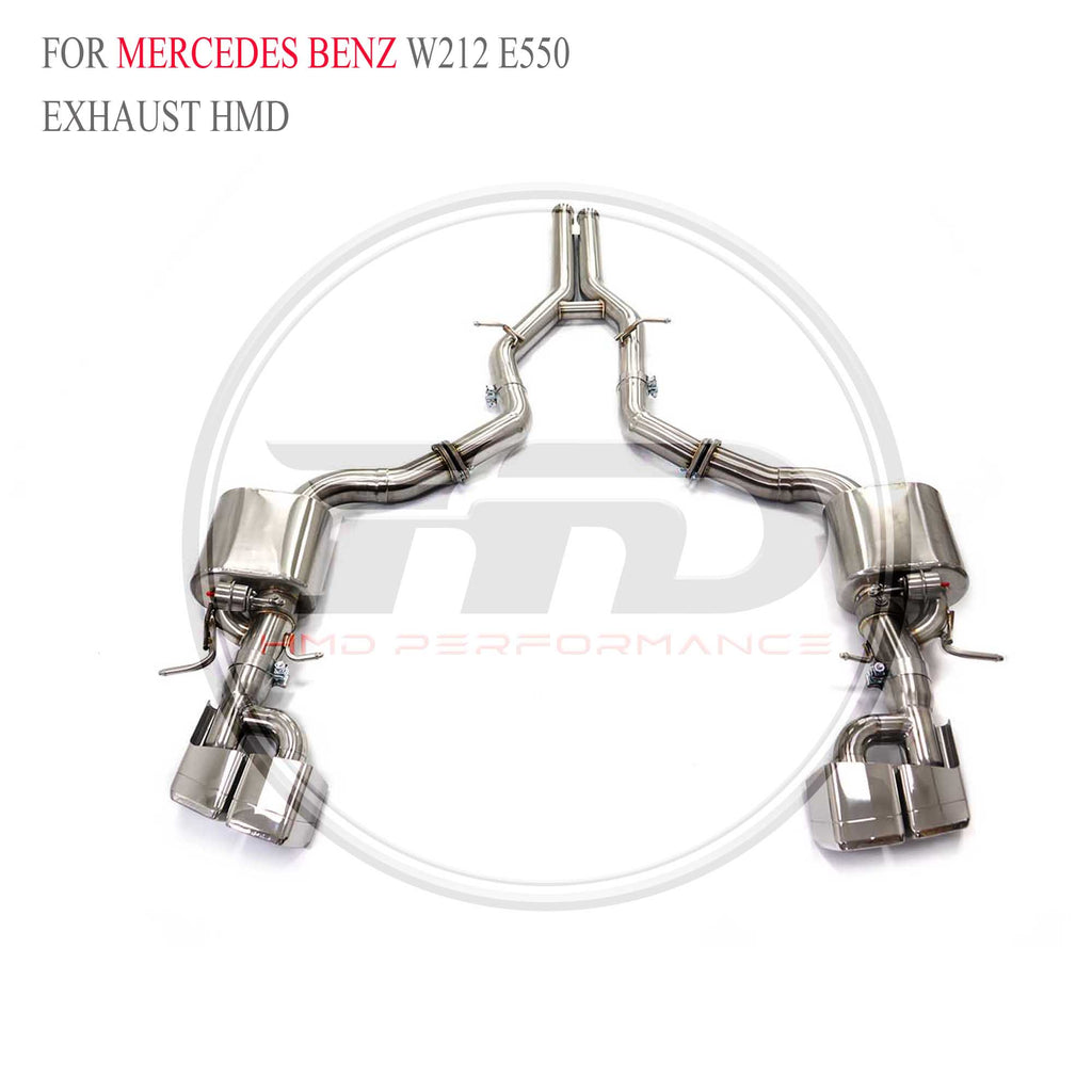 Mercedes-Benz W212 E550 catback SUS304 Racing Grade Exhaust System 76mm - 3