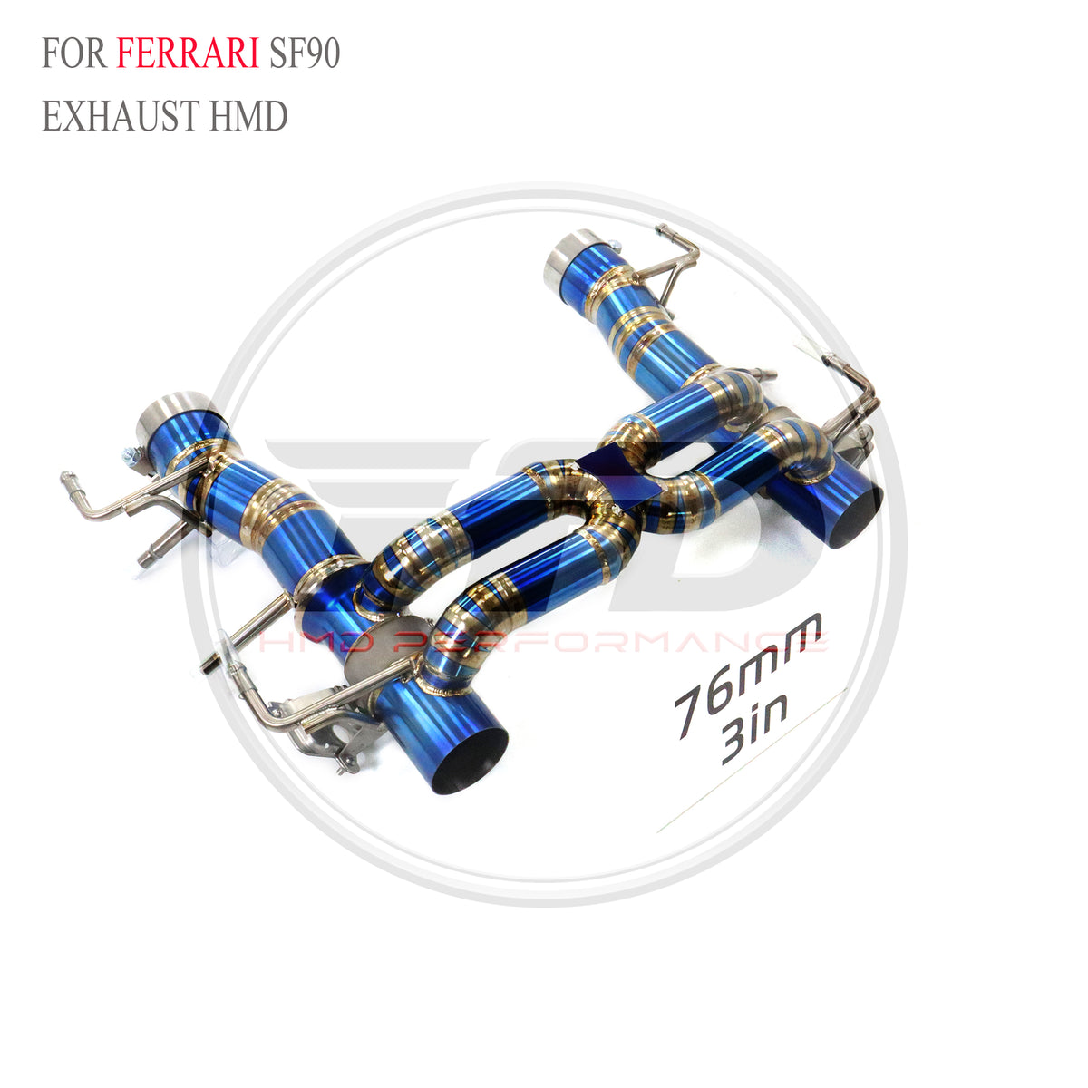 Ferrari SF90 catback Titanium Valved Sport Exhaust System - 3