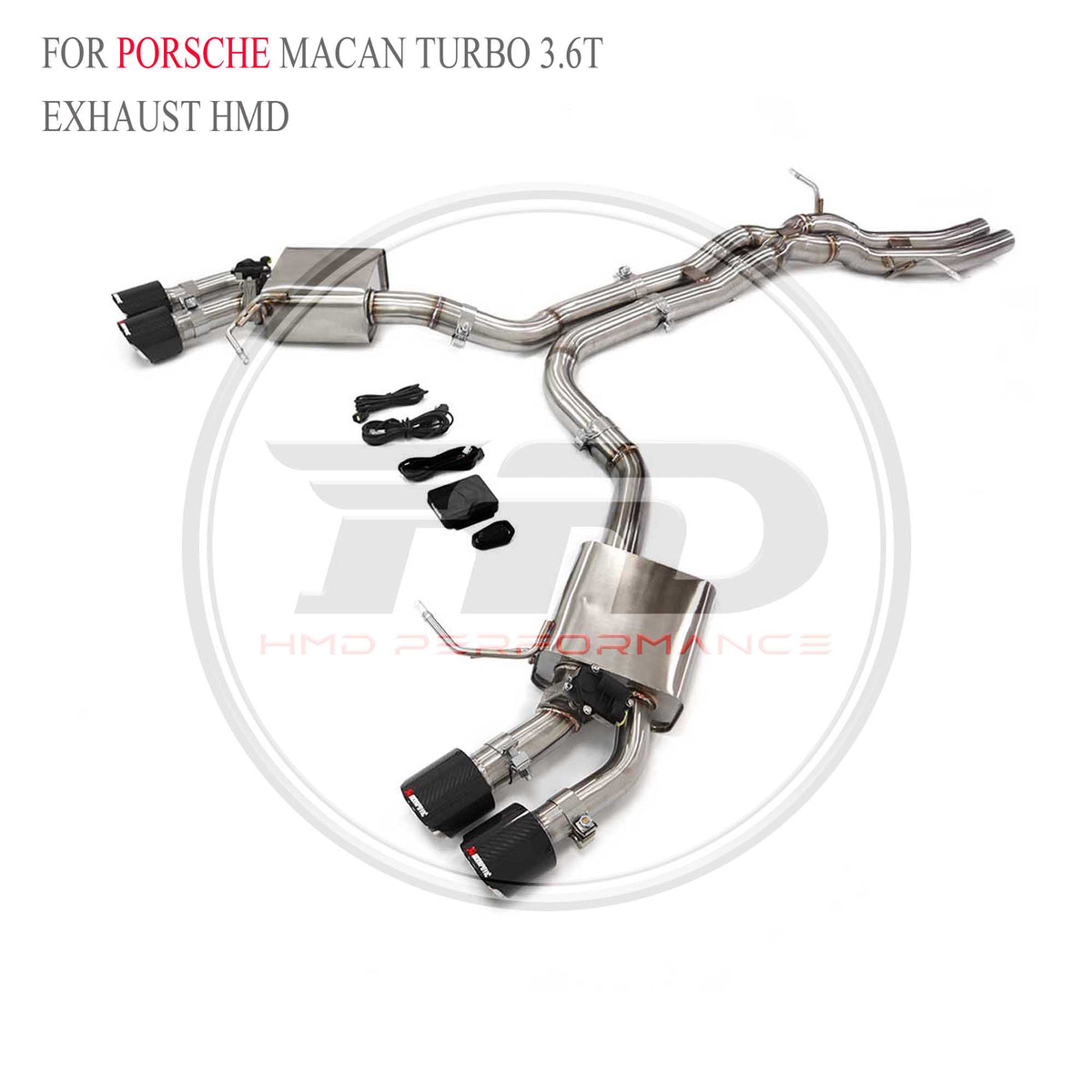 Porsche Macan Turbo 3.6T Valved Catback SUS304 Racing Grade Exhaust System - 4