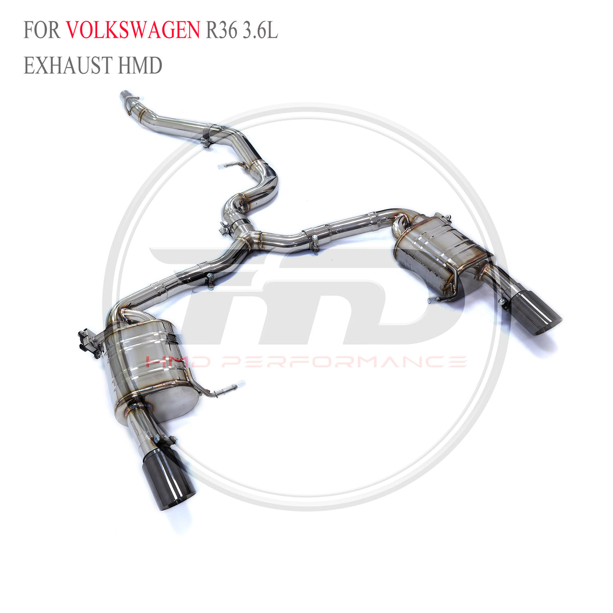 Volkswagen R36 3.6L catback SUS304 Racing Grade Exhaust System - 6