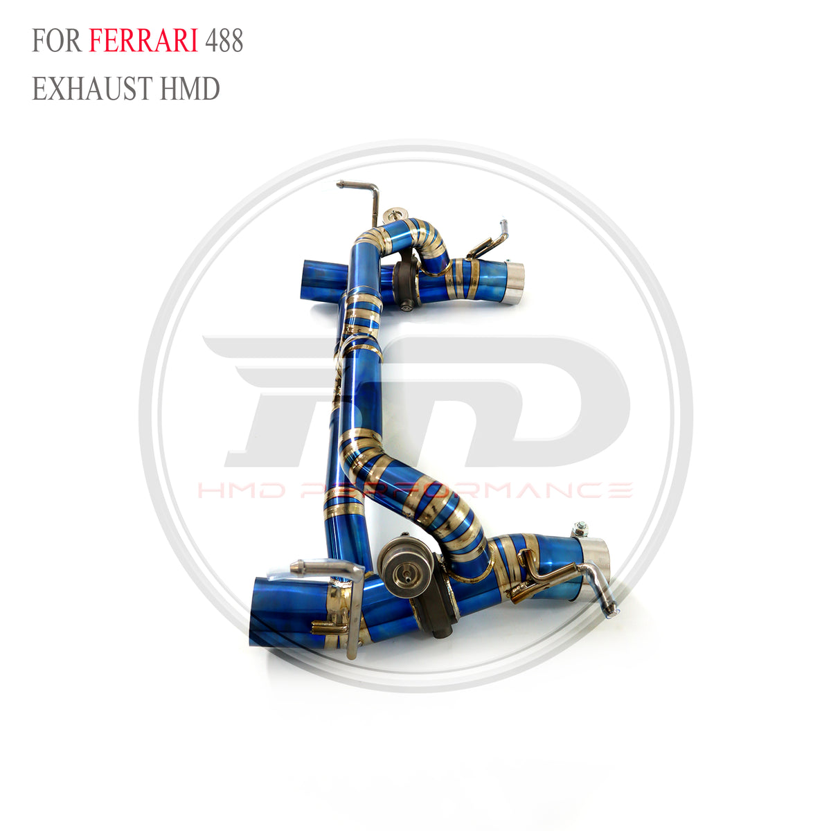 Ferrari 488 Valved Catback Titanium Racing Grade Exhaust System - 4