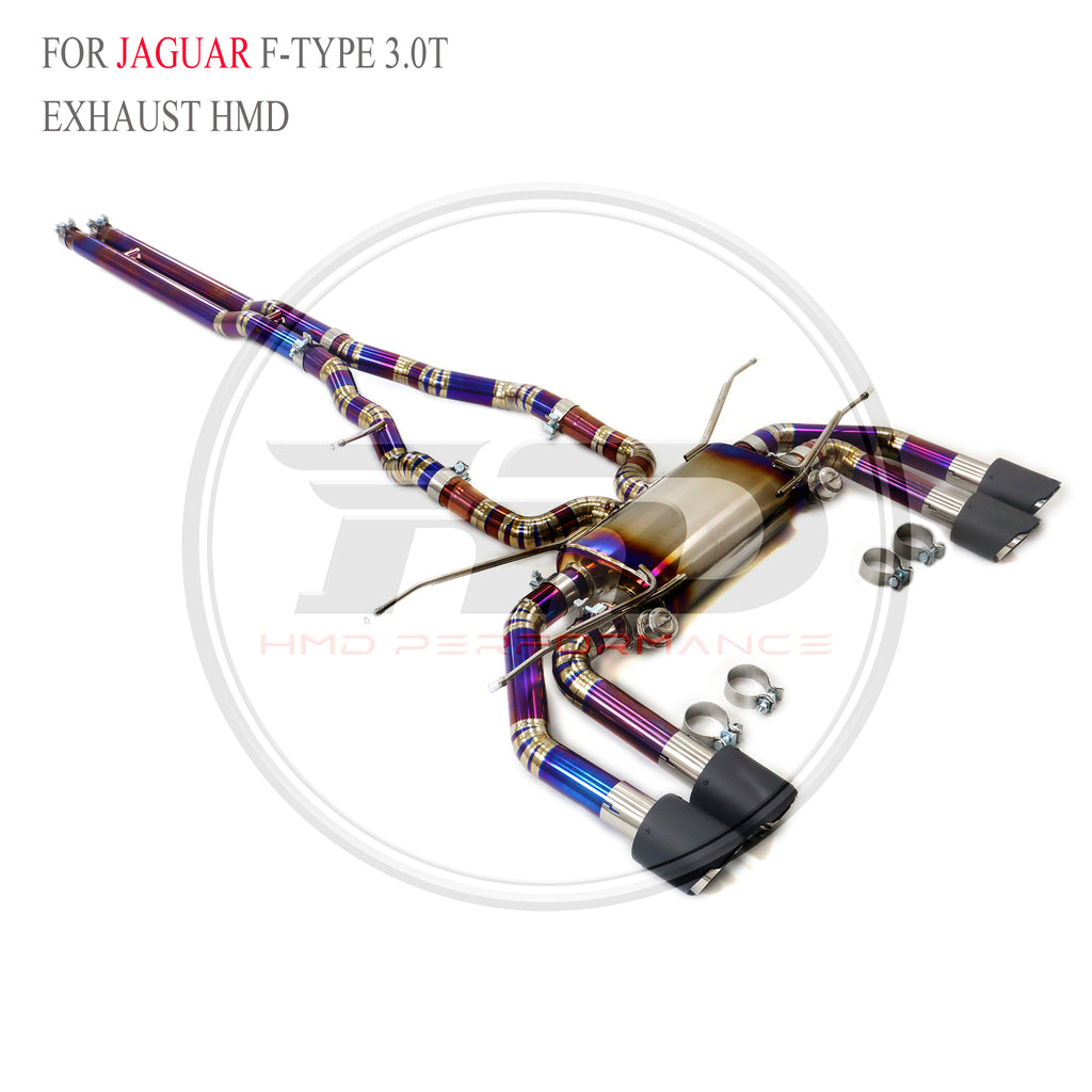 Jaguar F-type 3.0T SVR catback Titanium Valved Sport Exhaust System - 3