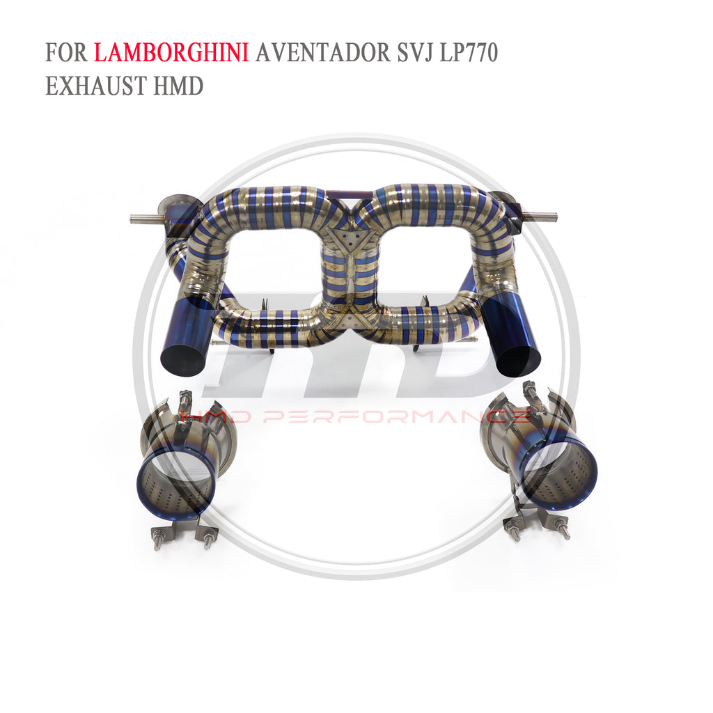 Lamborghini Aventador SVJ LP770 F1 catback Titanium Straight Sport Exhaust System - 3