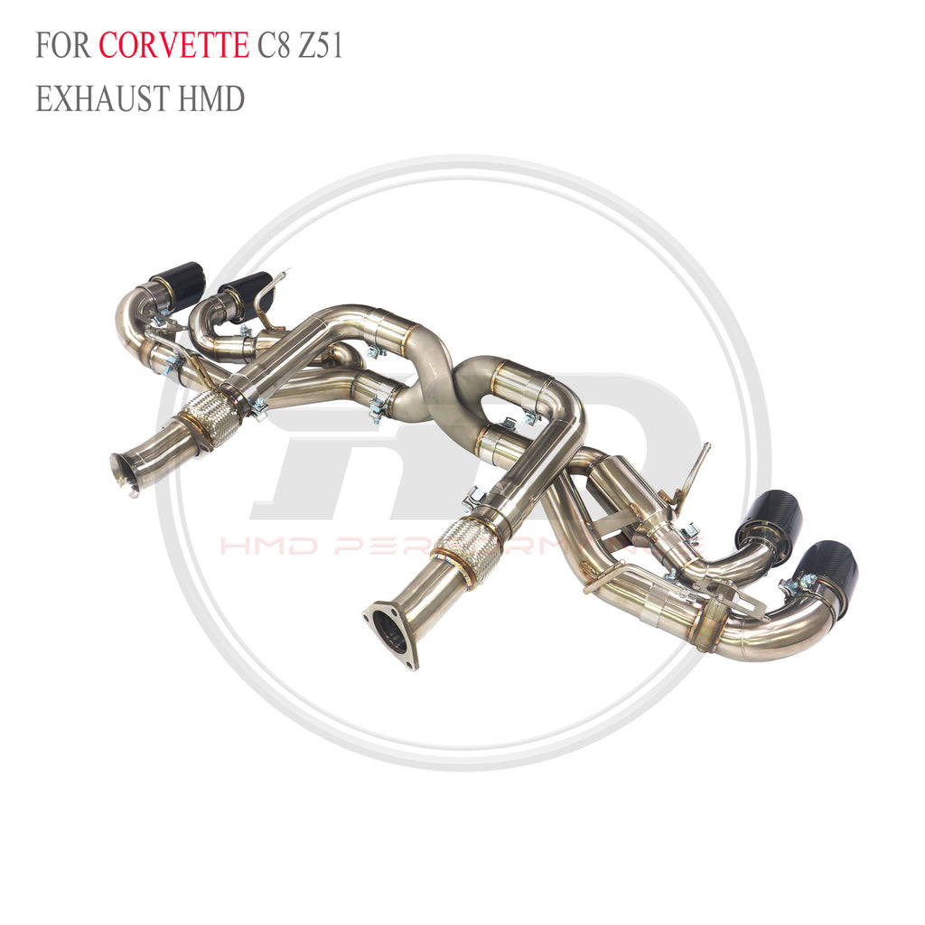 Corvette C8 Z51 Valved Axle-Back SUS304 Racing Grade Exhaust System - 5