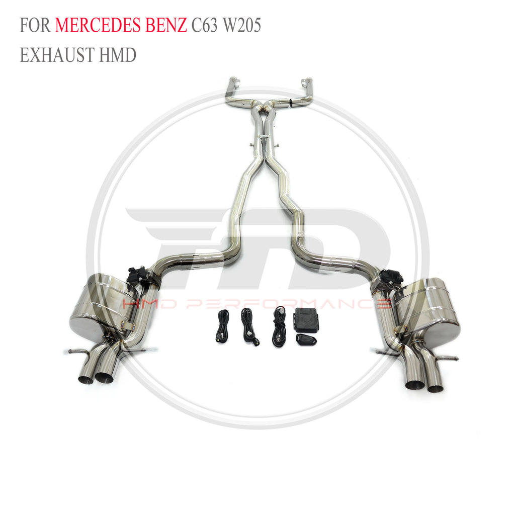 Mercedes-Benz C63 W205 catback SUS304 Racing Grade Exhaust System - 2