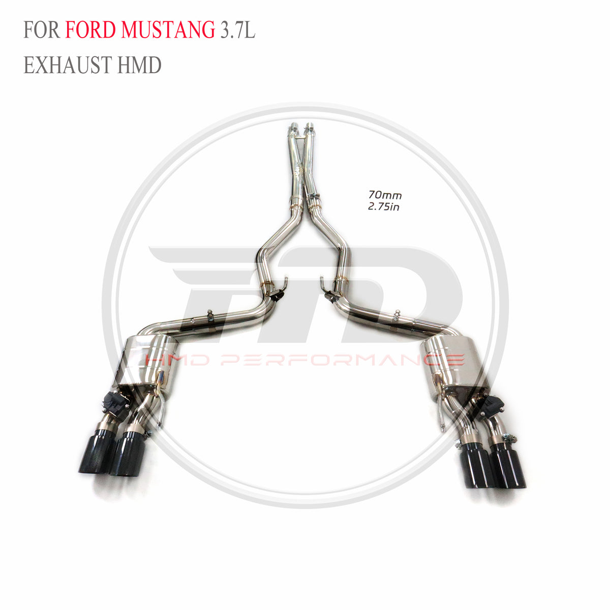 Ford Mustang 3.7L 2014 catback SUS304 Valved Sport Exhaust System - 2