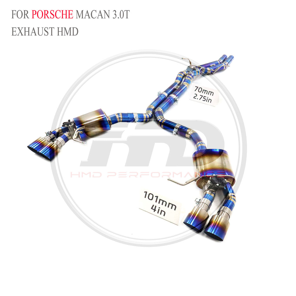 Porsche Macan 3.0T Valved Catback Titanium Racing Grade Exhaust System - 5