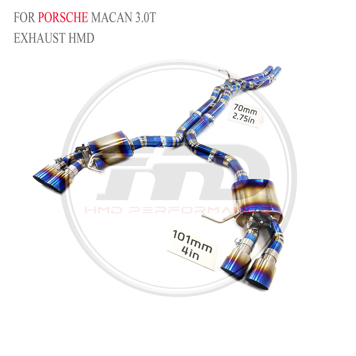 Porsche Macan 3.0T Valved Catback Titanium Racing Grade Exhaust System - 5