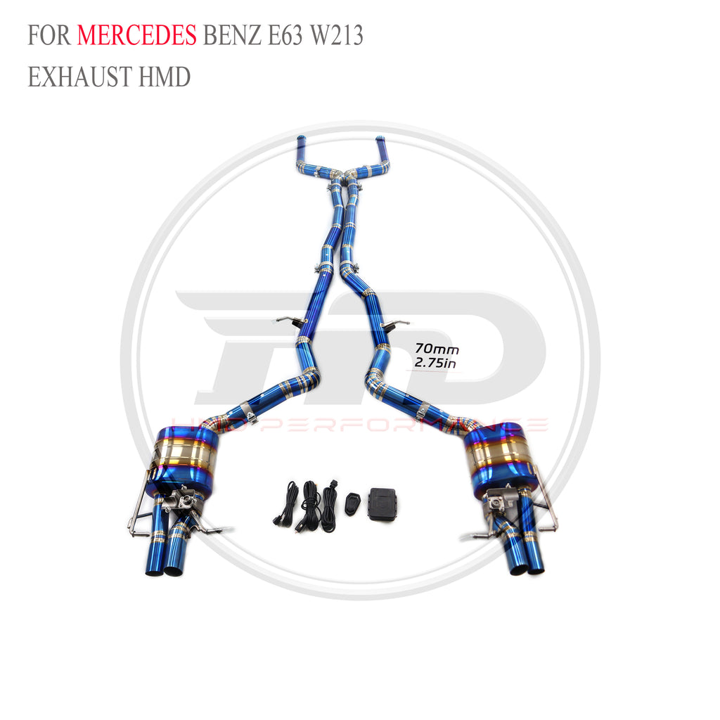 Mercedes-Benz E63 W213 catback Titanium Valved Sport Exhaust System - 2