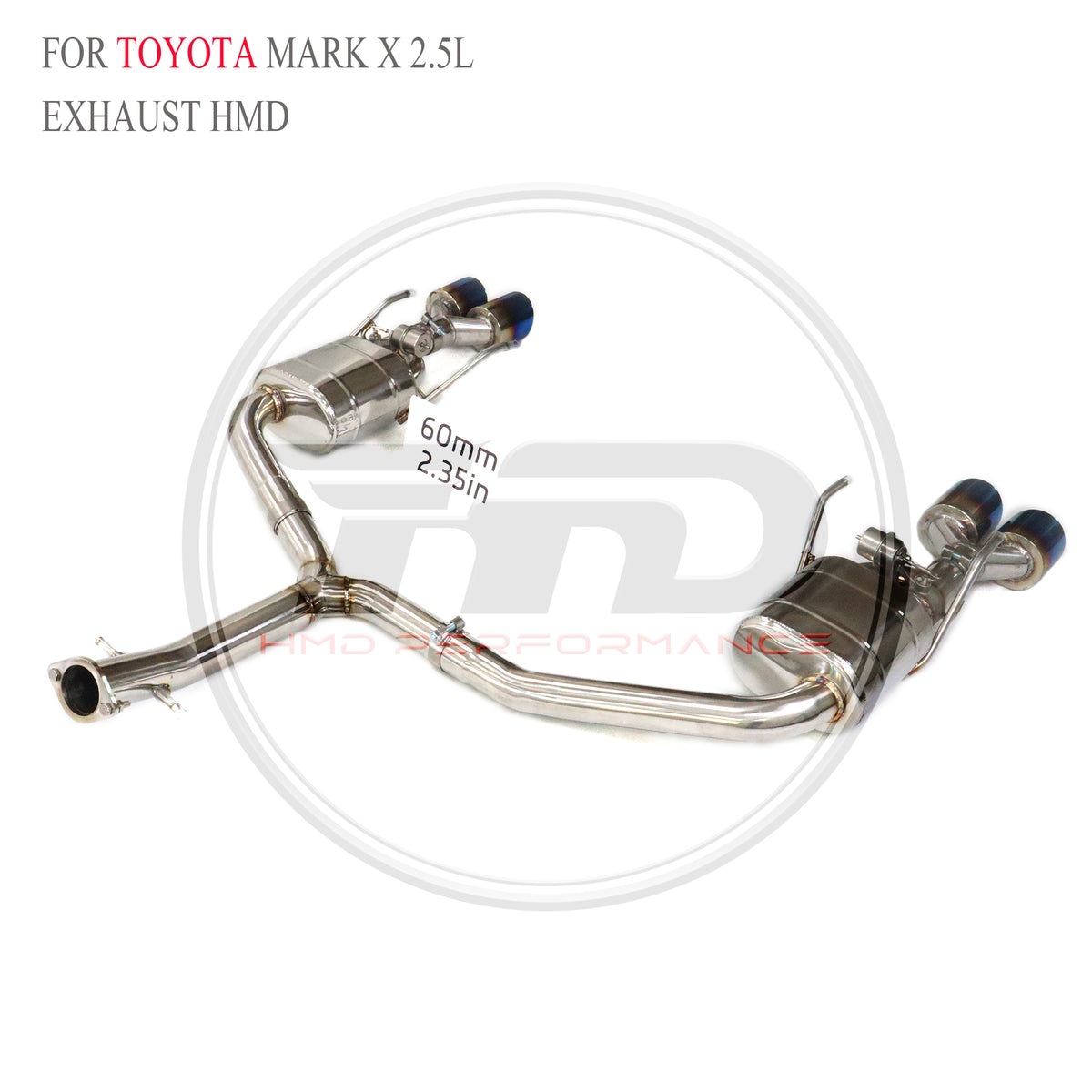 Toyota Mark X 2.5L Valved Axle-Back SUS304 Racing Grade Exhaust System - 6