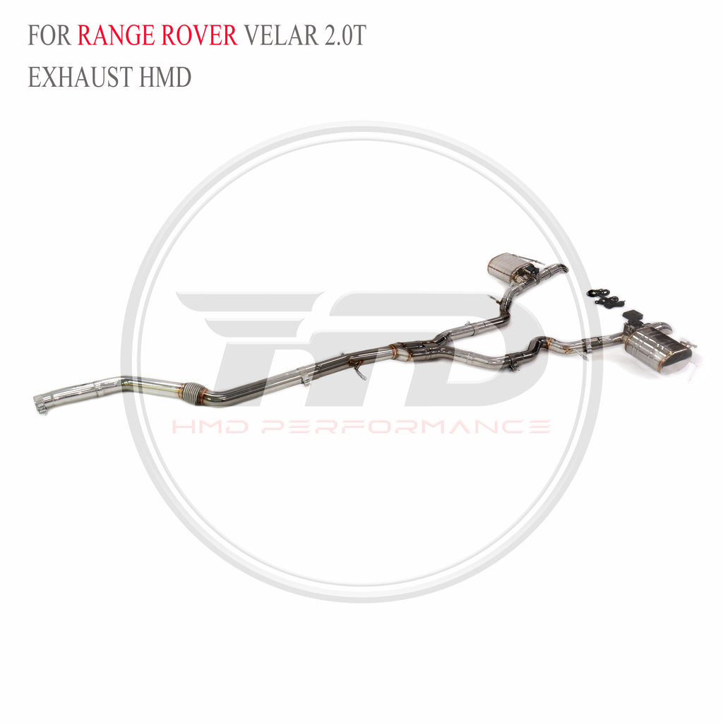 Land Rover Velar 2.0T Valved Catback SUS304 Racing Grade Exhaust System - 3