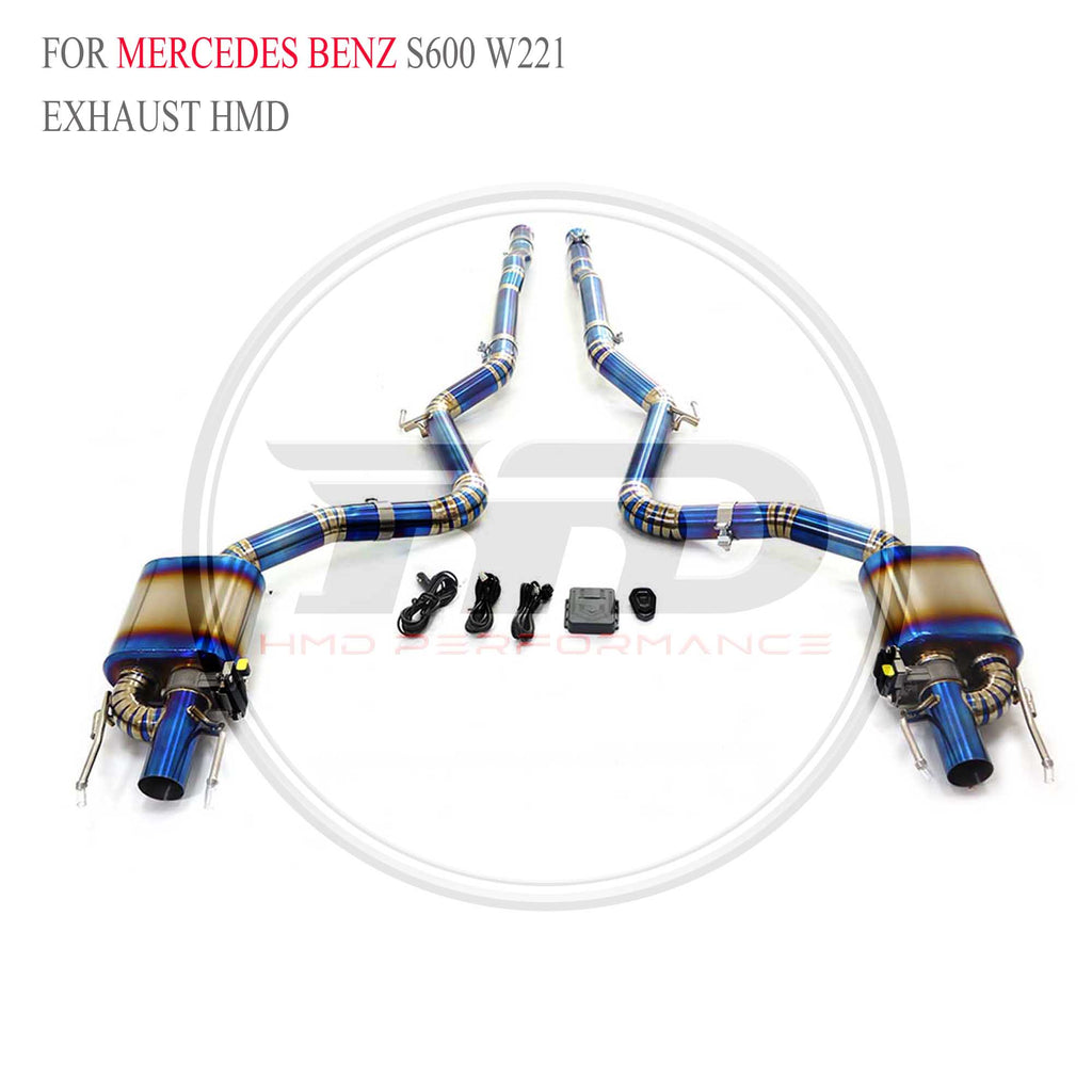 Mercedes-Benz S600 W221 catback Titanium Racing Grade Exhaust System - 3