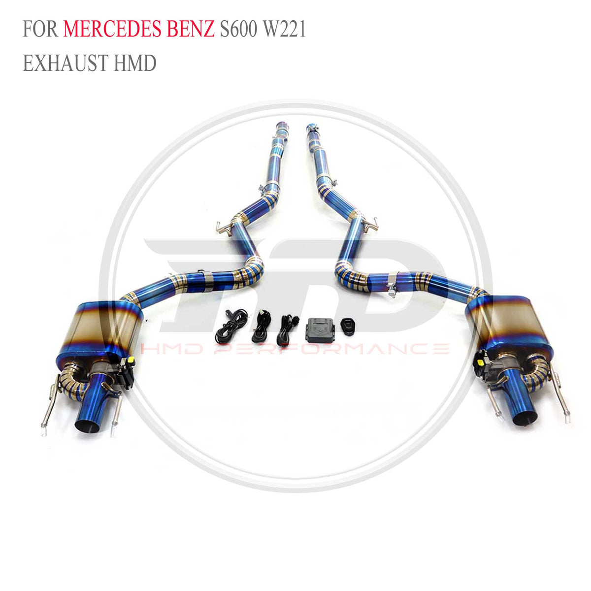 Mercedes-Benz S600 W221 catback Titanium Racing Grade Exhaust System - 3