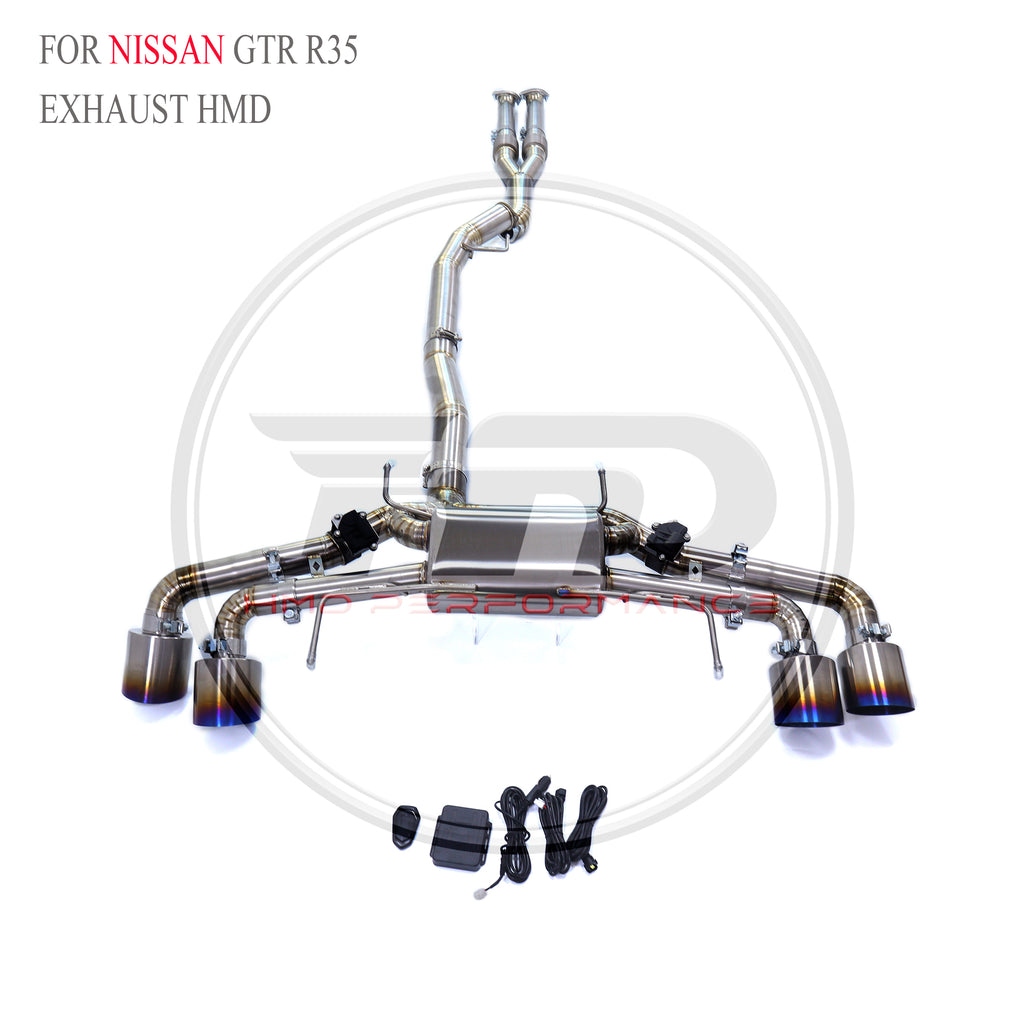 Nissan GTR R35 Valved Catback Titanium Racing Grade Exhaust System - 3
