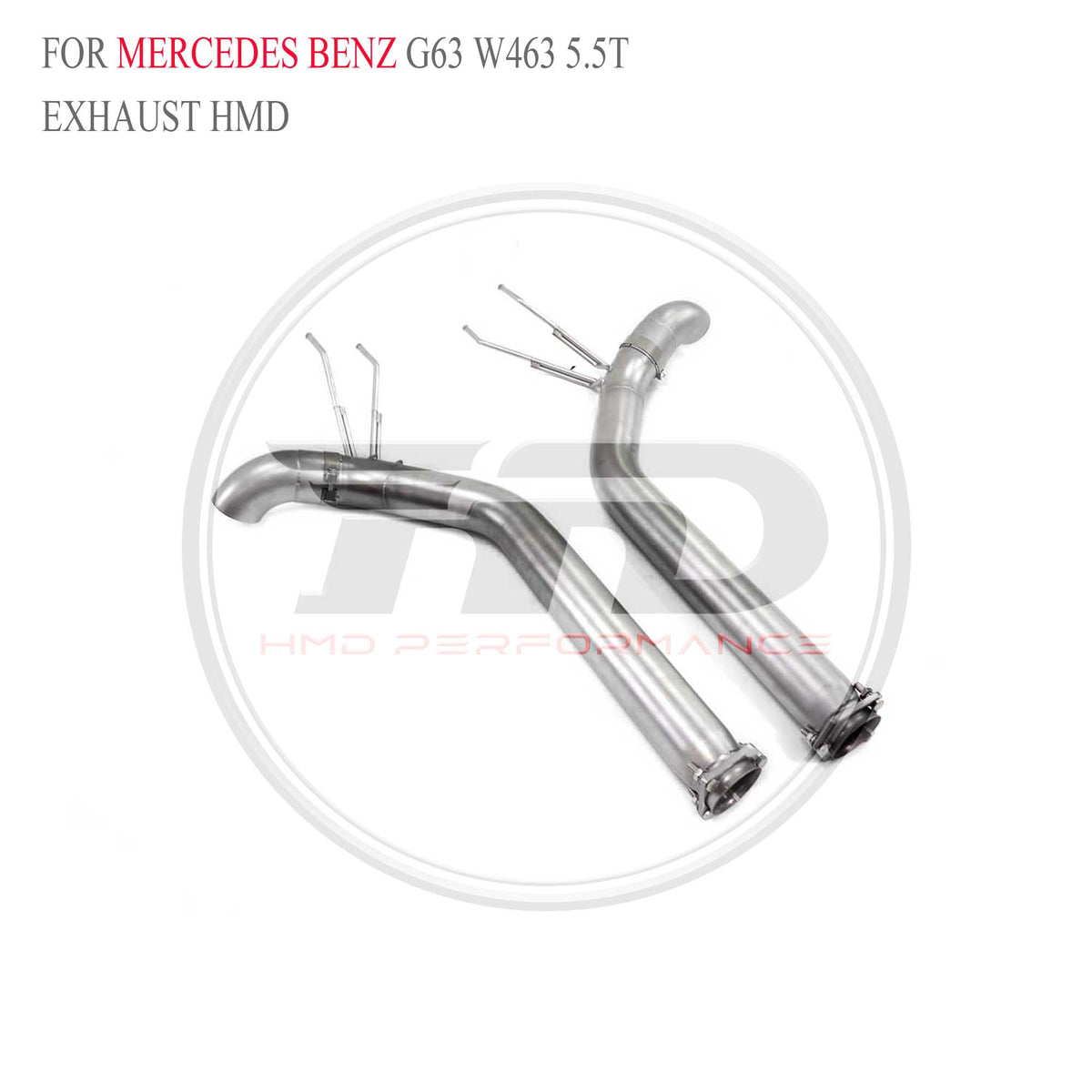Mercedes-Benz G63 W463 5.5T Straight Catback SUS304 Racing Grade Exhaust System - 3