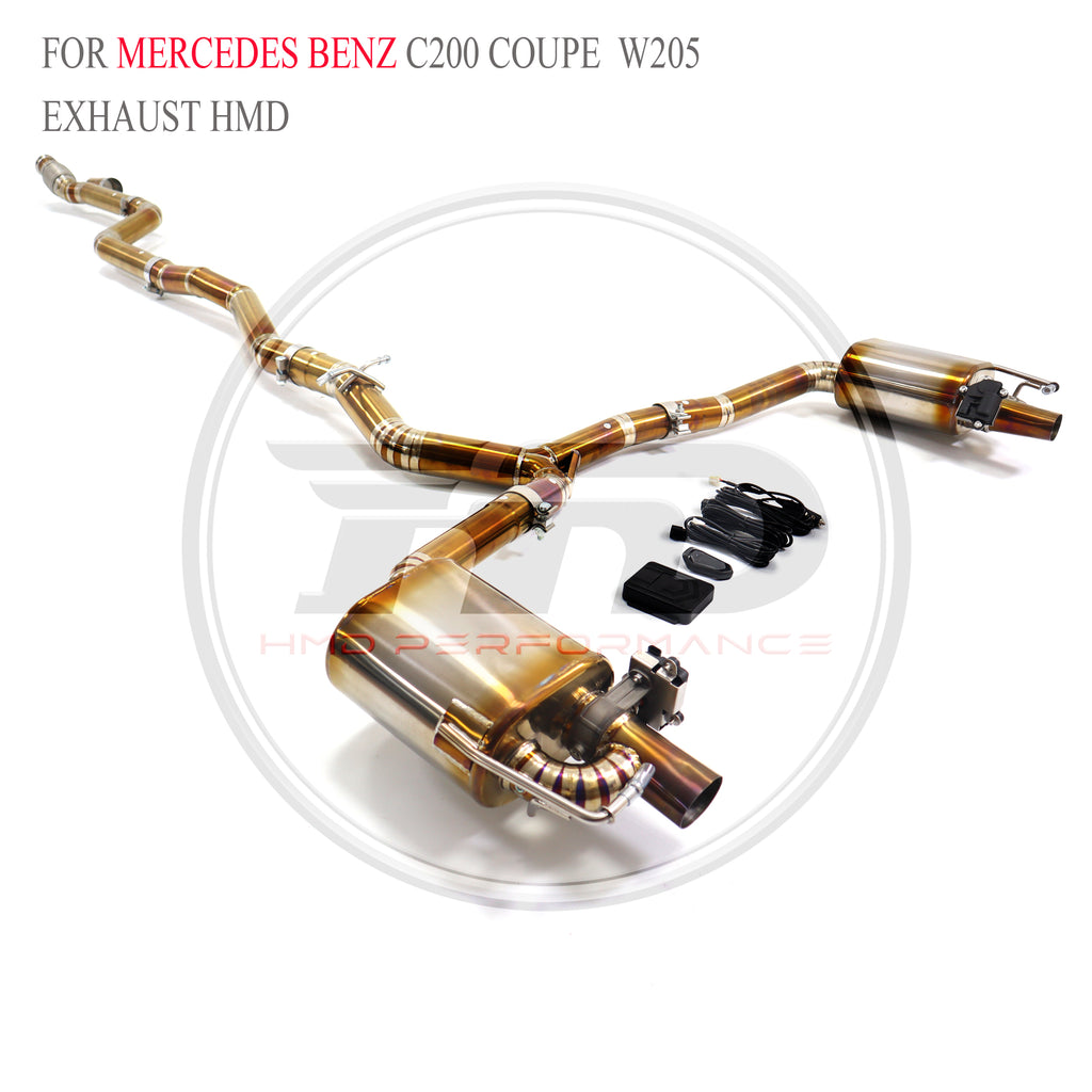 Mercedes-Benz C200 Coupe W205 Valved Catback Titanium Racing Grade Exhaust System - 6