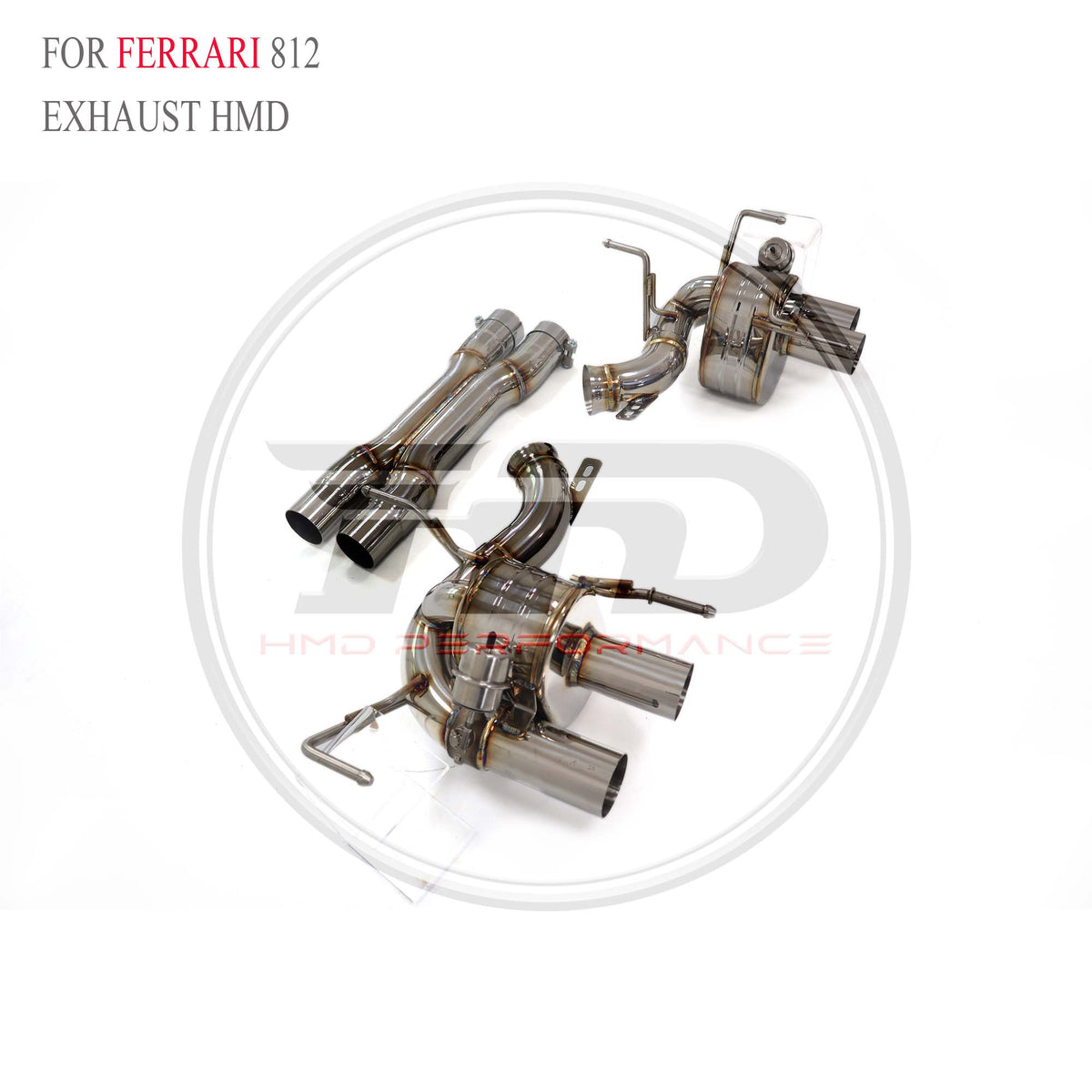 Ferrari 812 Valved Catback with X pipe SUS304 Racing Grade Exhaust System - 4
