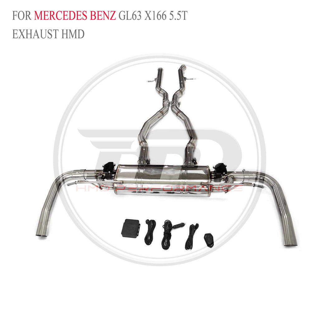 Mercedes-Benz GL63 X166 5.5T catback SUS304 Racing Grade Exhaust System - 3