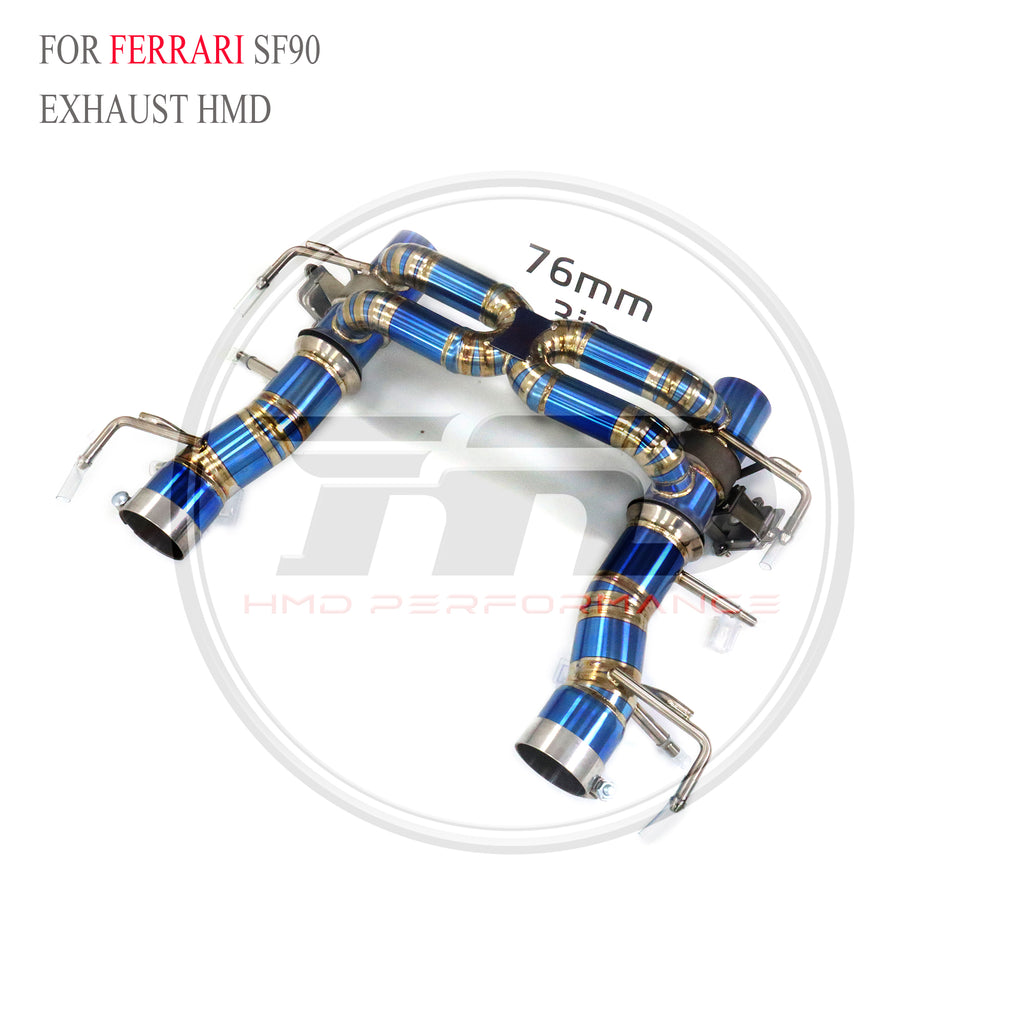 Ferrari SF90 catback Titanium Valved Sport Exhaust System - 6