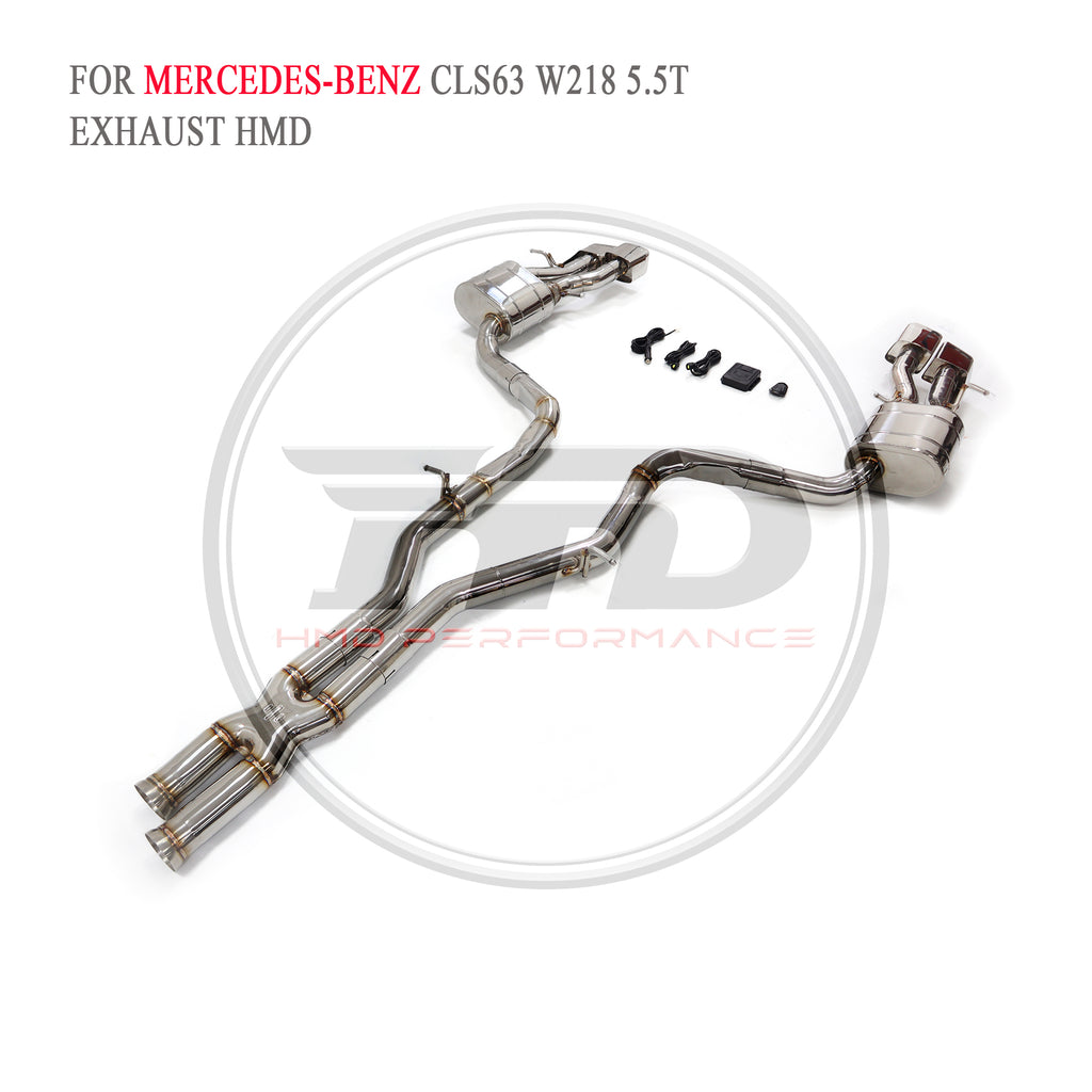 Mercedes-Benz CLS63 W218 5.5T Valved Catback SUS304 Racing Grade Exhaust System - 5