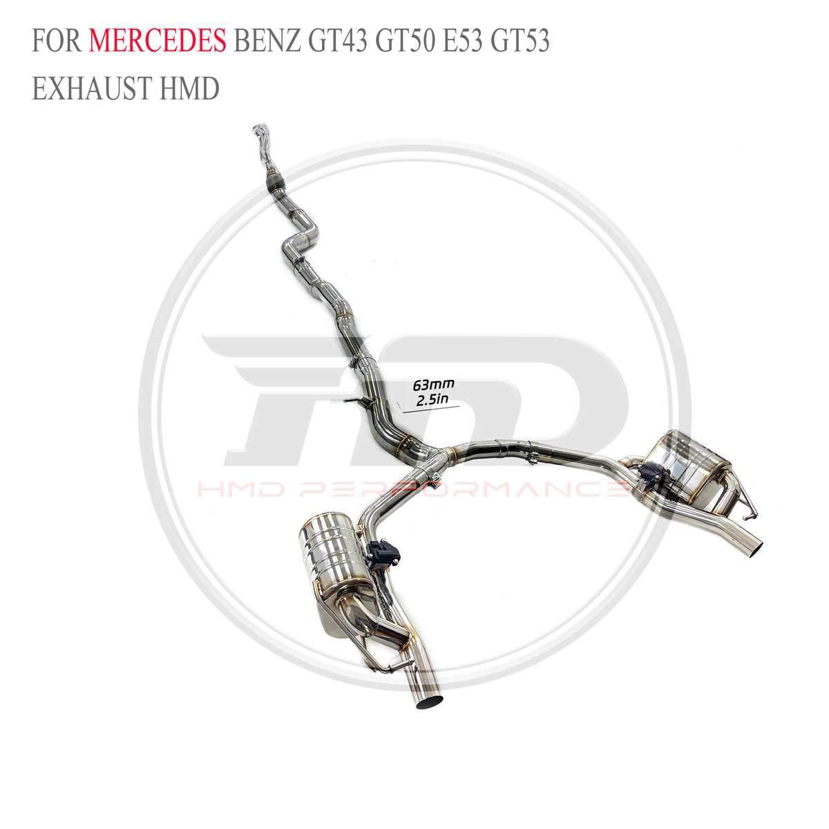 Mercedes-Benz GT43 GT50 E53 GT53 Valved Catback SUS304 Racing Grade Exhaust System - 2