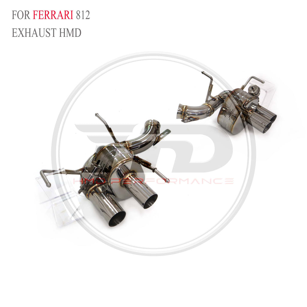 Ferrari 812 catback SUS304 Valved Sport Exhaust System - 2