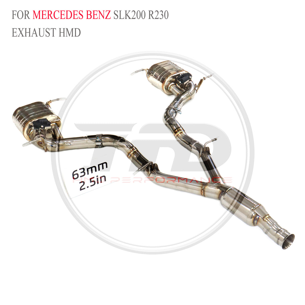 Mercedes-Benz SLK200 R230 Valved Catback SUS304 Racing Grade Exhaust System - 4