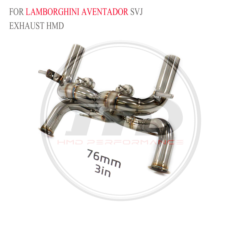 Lamborghini Aventador SVJ catback SUS304 Valved Sport Exhaust System - 5