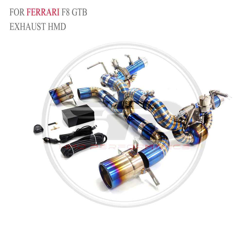 Ferrari F8 GTB catback Titanium Valved Sport Exhaust System - 3
