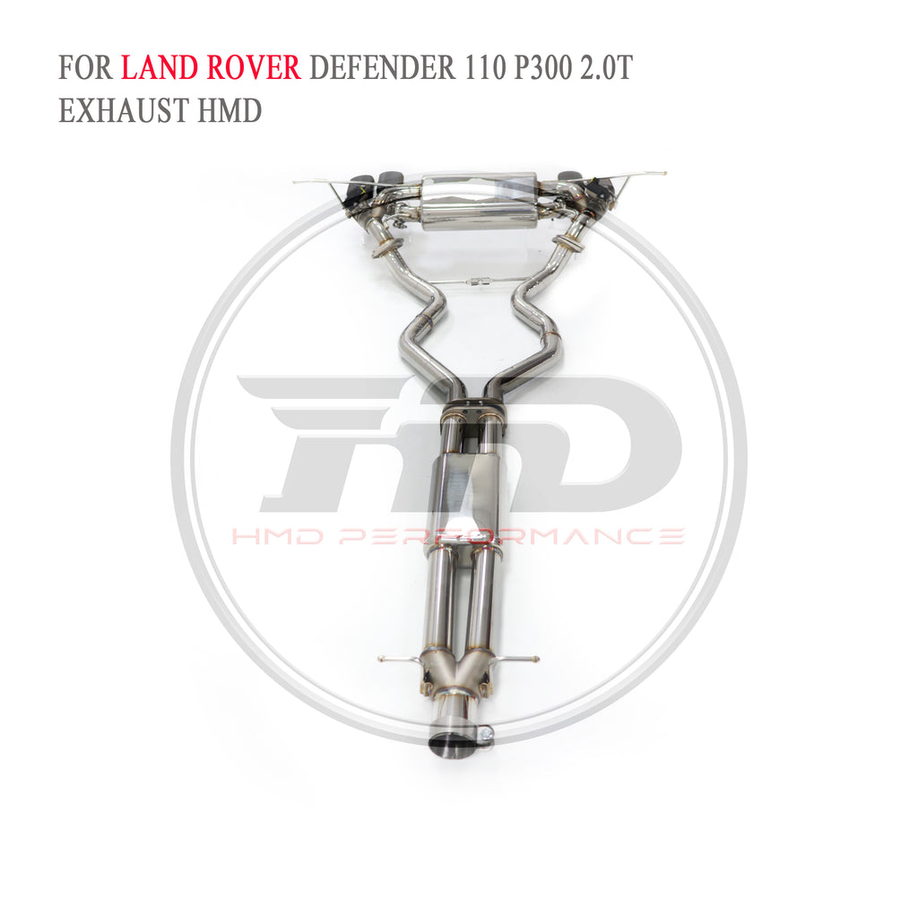 Land Rover Defender 110 P300 2.0T Valved Catback SUS304 Racing Grade Exhaust System - 6