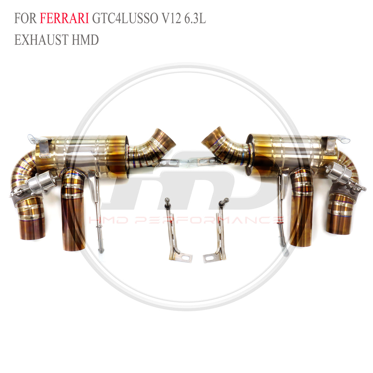 Ferrari GTC4Lusso V12 6.3L Valved Axle-Back Titanium Racing Grade Exhaust System - 2